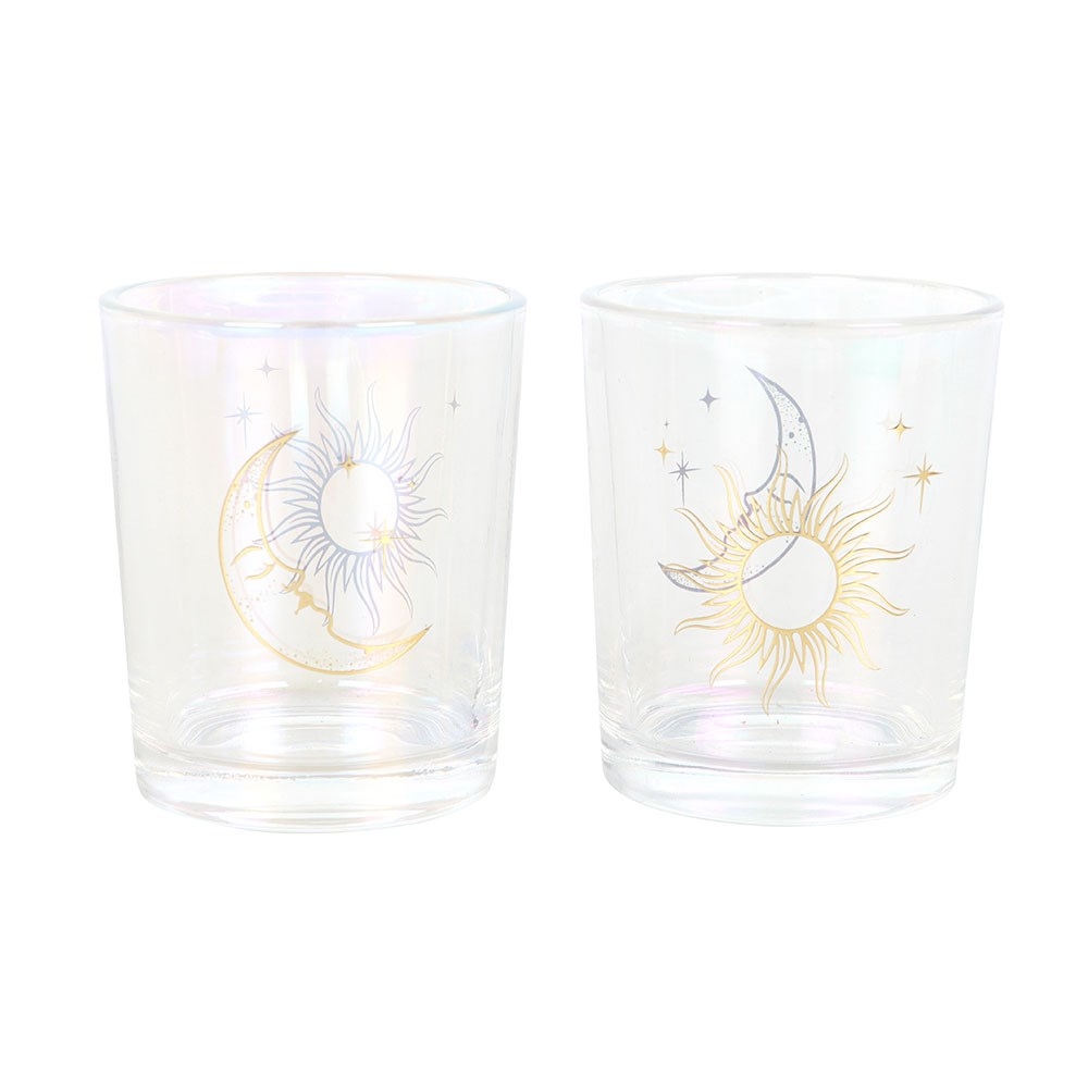 Something Different - Iridescent Sun and Moon Votive Kaarsenstandaard - Multicolours